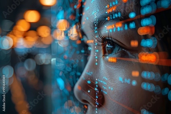 Fototapeta Innovative recruitment  merging ai with modern office dynamics for diverse talent management