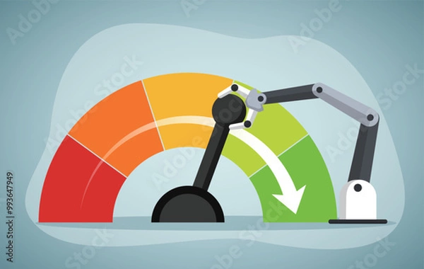 Fototapeta AI reduces costs and risks. Technology improves efficiency.