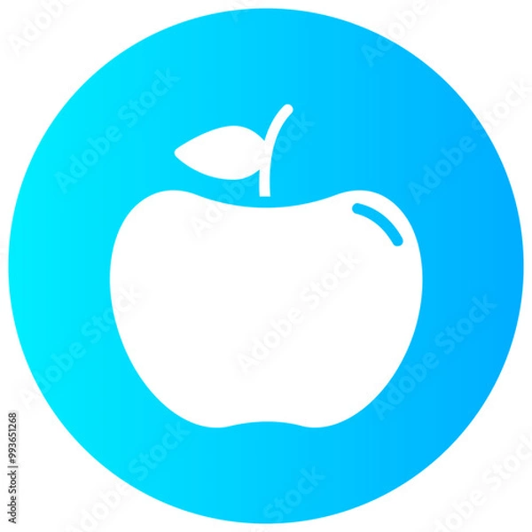 Obraz apple round glyph vector icon