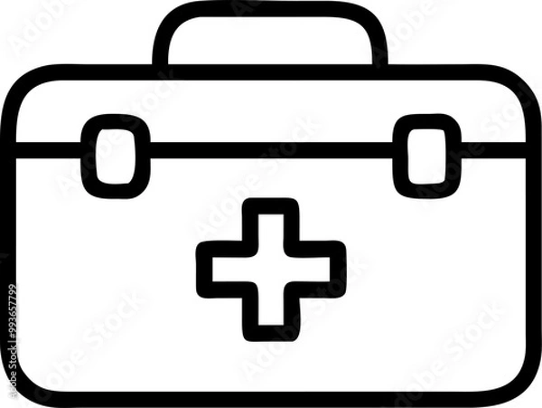 Obraz notfallkoffer, icon outline