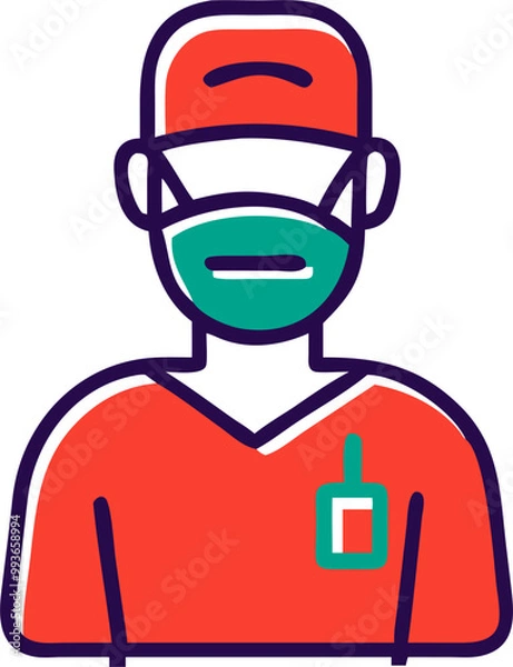 Fototapeta surgeon, icon offset fill