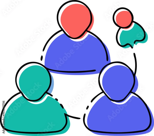 Obraz meetup icon, icon doodle offset fill