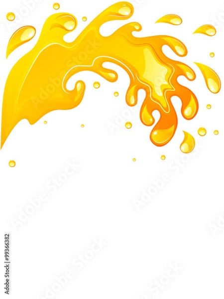 Fototapeta Vector of orange splash background