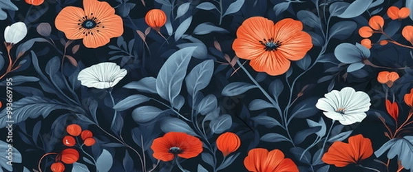 Fototapeta Abstract floral art background