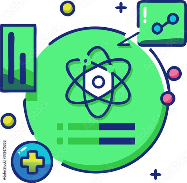 Fototapeta data science, icon