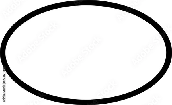 Obraz a simple circle or oval with no content inside empty it can be surrounded by a thin ring that