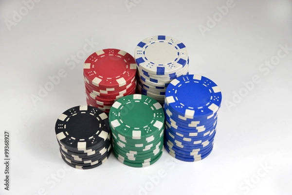 Obraz mehrere Stapel Chips 2