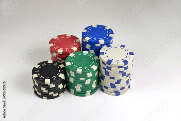 Obraz mehrere Stapel Chips