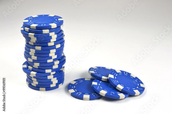 Obraz Stapel blauer Chips