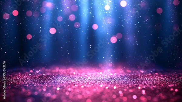 Fototapeta vibrant display of light rays passing through a prism, creating a mesmerizing spectrum of colors. The abstract composition symbolizes clarity, transformation, and the interconnectedness of energy and 