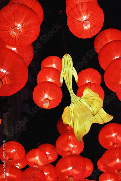 Fototapeta 香港の金魚のランタン