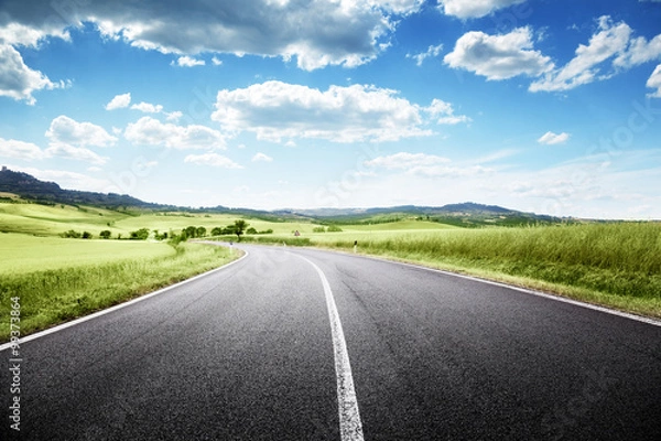 Obraz Asphalt Road w Toskanii we Włoszech