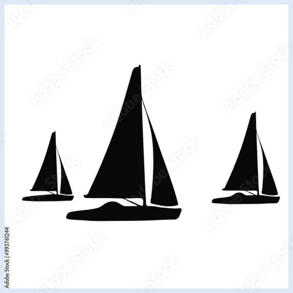 Fototapeta Sailboat silhouette