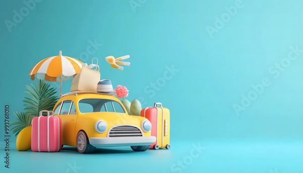 Obraz Summer Vacation Road Trip - Ready for Adventure! design