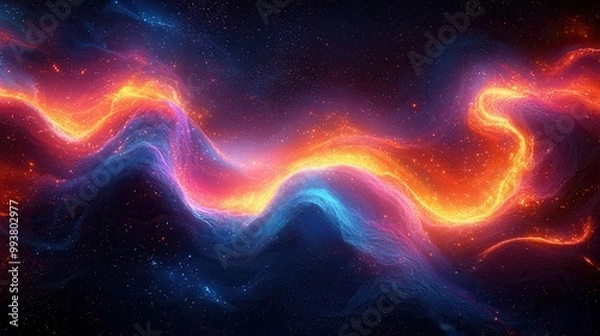 Fototapeta Vibrant Cosmic Flow in Deep Space