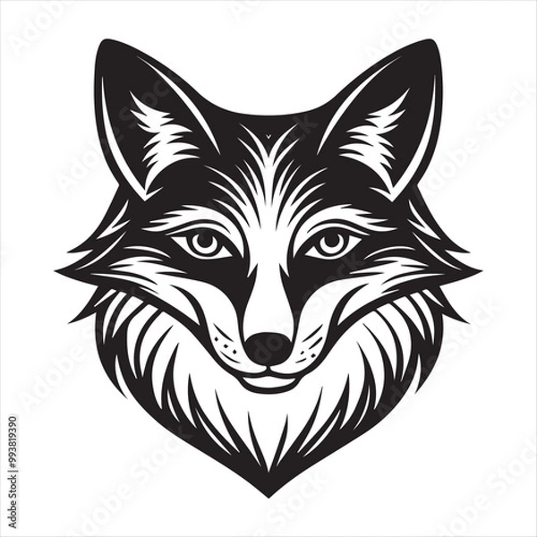 Fototapeta fox silhouette vector 