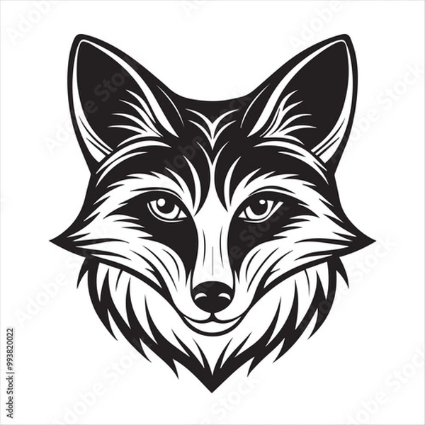 Fototapeta fox silhouette vector 