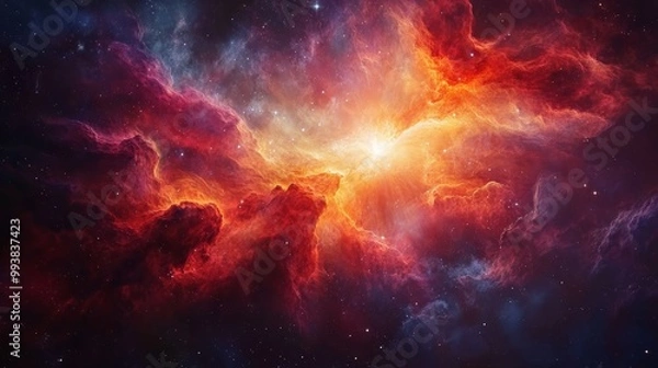 Fototapeta The Beauty of a Celestial Galaxy: A Journey Through Space