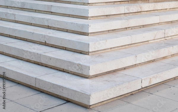 Fototapeta Abstract architecture. Steps of a concrete staircase.