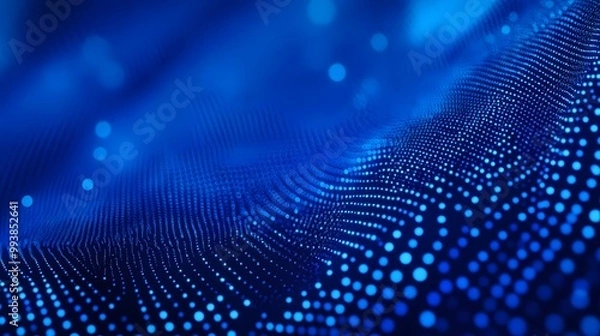 Fototapeta blue blurry dots background. 