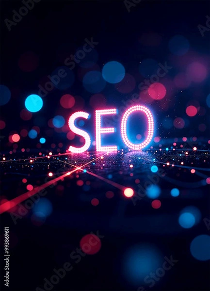 Obraz SEO Search engine optimisation digital marketing business technology concept