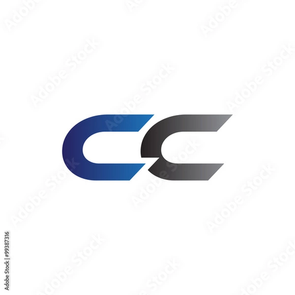 Obraz Simple Modern letters Initial Logo cc