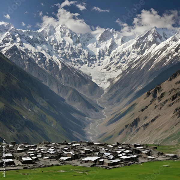 Fototapeta landscape in the mountains