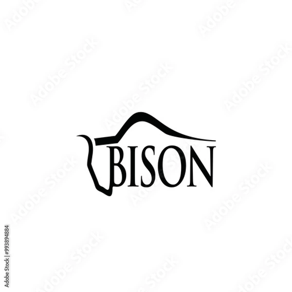 Fototapeta Bison logo text