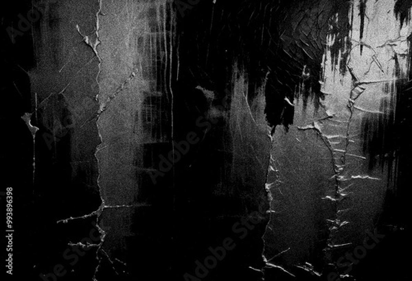 Fototapeta Black wall texture background, grainy texture background