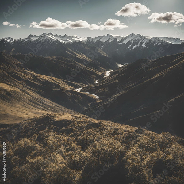 Fototapeta mountains in the snow