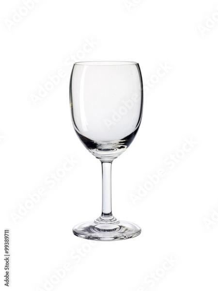 Fototapeta Empty wine glass. isolated on a white background