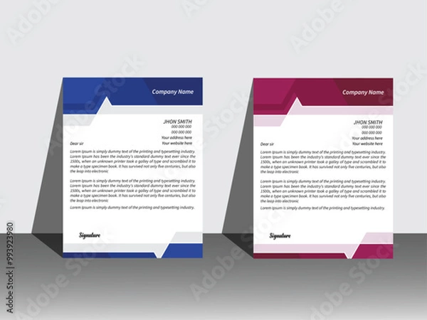 Obraz Modern and elegant letterhead design