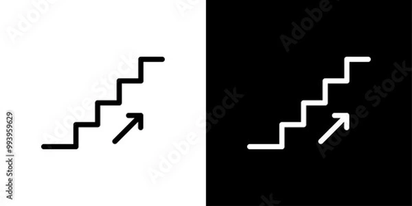 Obraz stairs icon set vector illustration