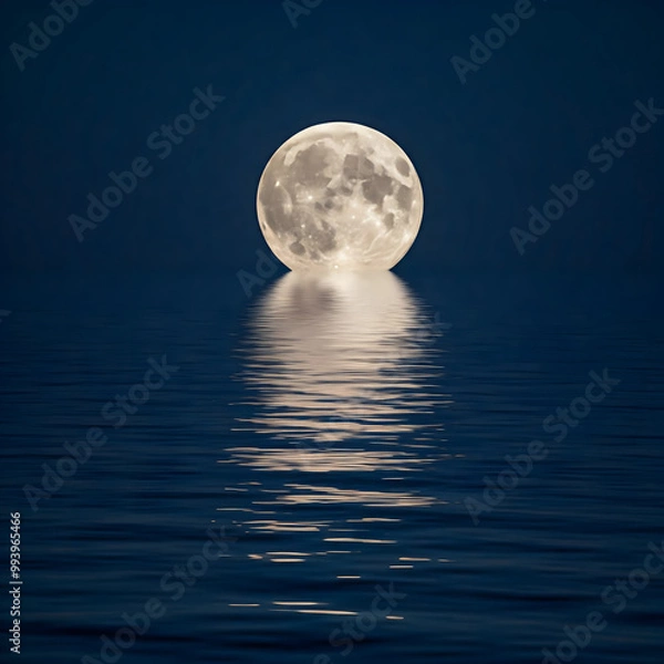 Fototapeta The moon influences changes in sea level on Earth.