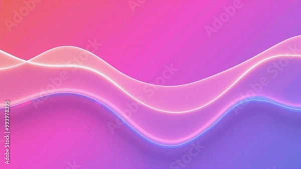 Obraz Generative AI A minimalist and simple wallpaper with cool wave lines and calming colors, Simply minimalist modern background, cool abstract wave lines neon color background, cool minimalism background