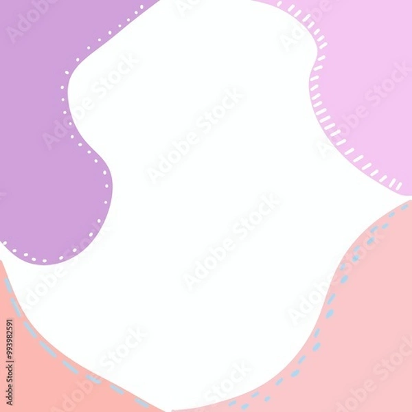 Fototapeta Hand drawn pastel frames