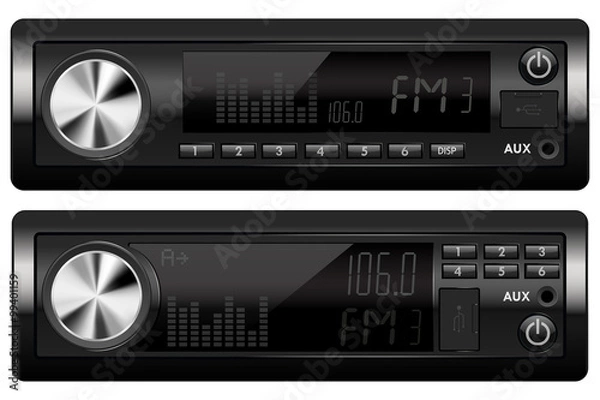 Fototapeta Car audio. Vector isolated on white background.