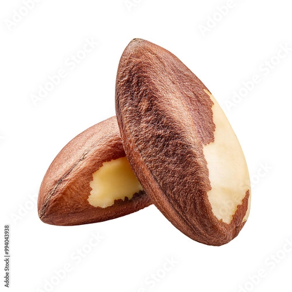 Fototapeta Two brazil nuts isolated on transparent background