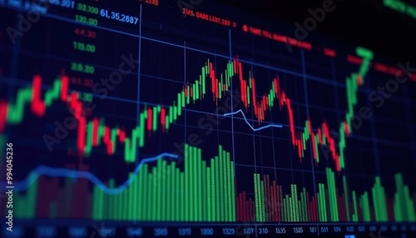 Obraz stock market graph. stock market chart. stock market graphs