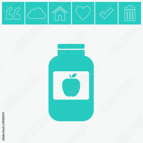 Obraz Jar vector icon.