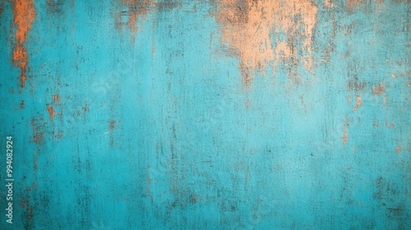Obraz Vibrant turquoise texture with golden accents, perfect for backgrounds or artistic projects. A blend of color and character.