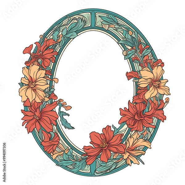 Obraz floral frame