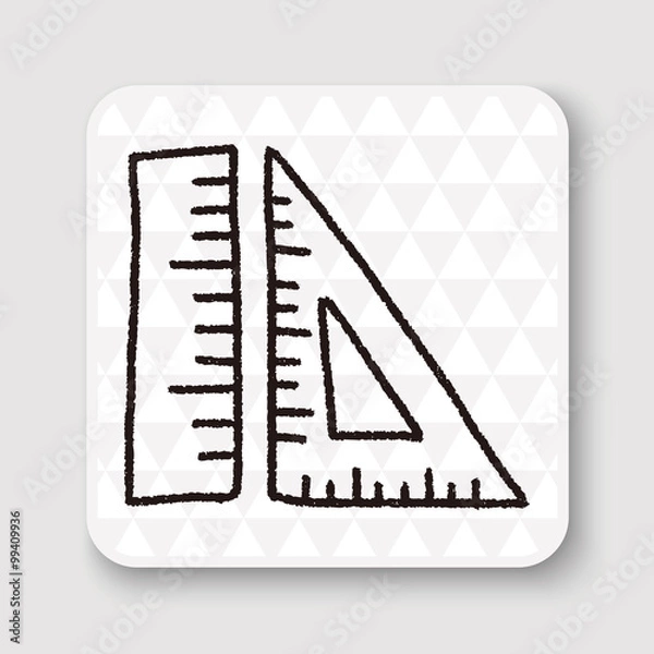 Obraz ruler doodle drawing