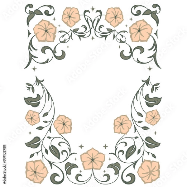Obraz floral frame