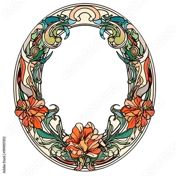 Obraz floral frame