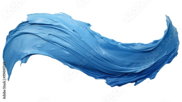 Obraz Abstract blue paint stroke, blue wave, blue texture