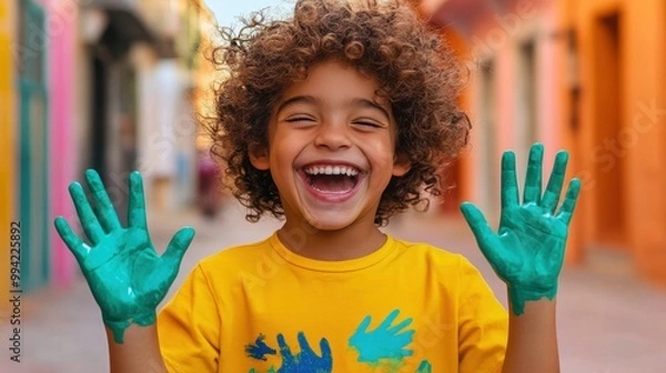 Obraz The Joyful Child with Paint