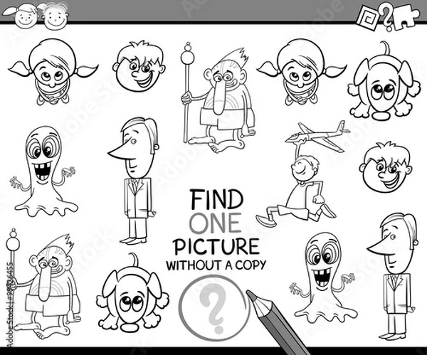 Obraz task for kids coloring book