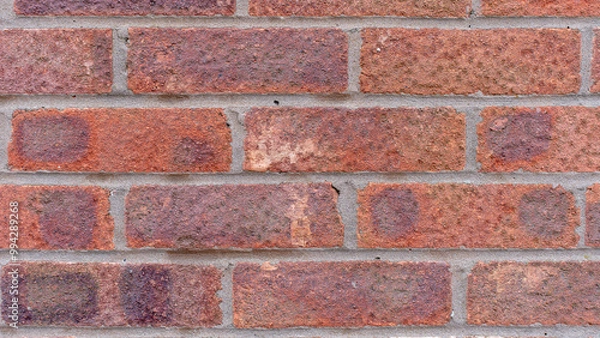 Fototapeta Close-up of a Red Brick Wall Texture