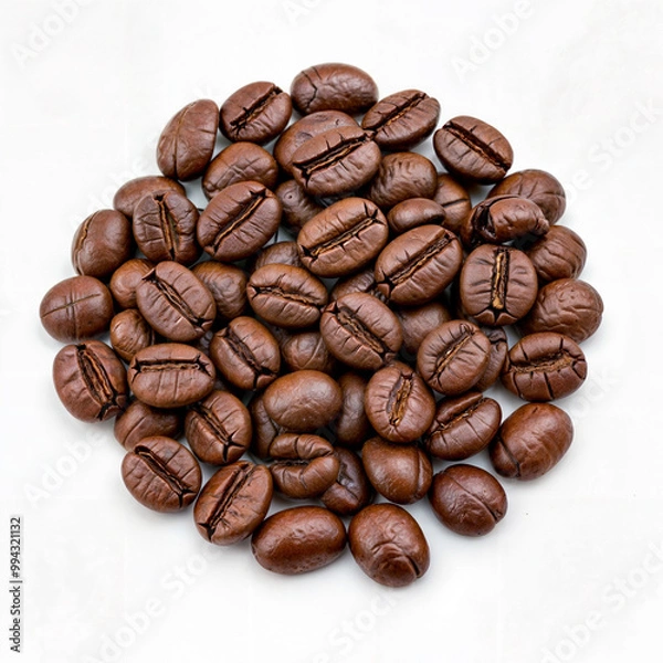 Obraz coffee beans on a white background